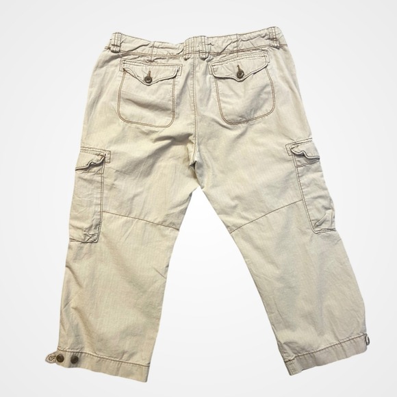 Polo Jeans Co. Ralph Lauren Pants - Polo Jeans Co Ralph Lauren Cargo Pants Womens 10 Tan Excellent Ripstop Cropped